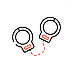 Handcuff vector icon