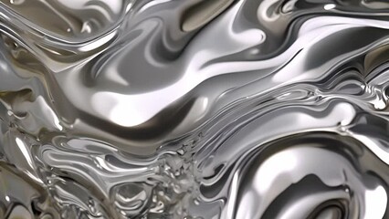 Poster - A background featuring abstract silver color with dynamic, wavy lines creating a visually striking pattern.