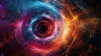 Poster - a colorful abstract background with a spiral design