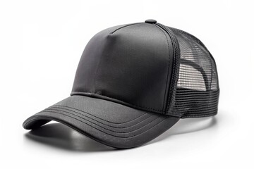 black baseball cap isolated