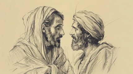 biblical illustration of jesus' parable of the rich man, ideal for article