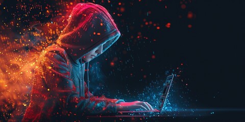 Neon Cyberspace: A Hacker's Den