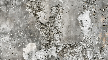 Gray chipped raw concrete texture background with veins