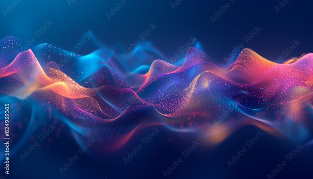 Abstract background with glowing dotted lines - ai generative Stock ...