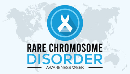 Wall Mural - Rare Chromosome disorder awareness week every year in July. Template for background, banner, card, poster with text inscription.