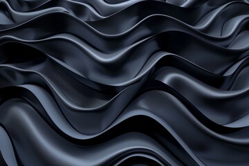 Poster - Abstract black wave pattern for background with depth