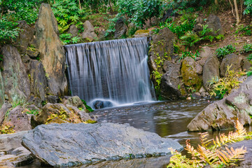 Sticker - waterfall in autumn