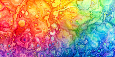 Fototapete - Abstract rainbow watercolor background - Generative AI	