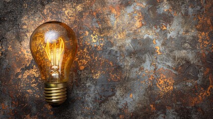 Poster - Lightbulb, Idea Concept. Copy space