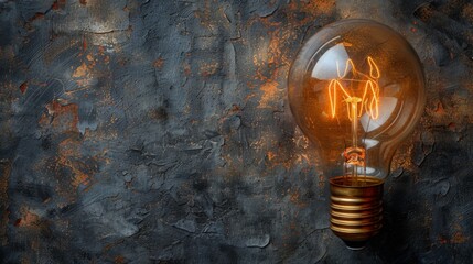 Poster - Lightbulb, Idea Concept. Copy space