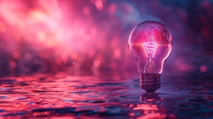 Poster - Lightbulb, Idea Concept. Copy space