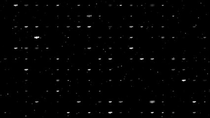Poster - Template animation of evenly spaced handshake symbols of different sizes and opacity. Animation of transparency and size. Seamless looped 4k animation on black background with stars