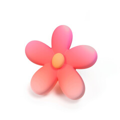 Poster - flower icon in 3d style on white background