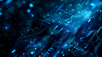 Poster - modern digital cyber tech background, wallpaper 