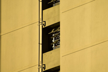 Wall Mural - Exterior of residential building in Hong Kong. Details of modern architecture. Building abstract.  Building background.