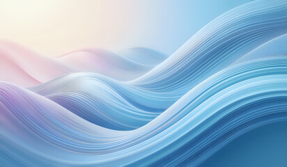 Abstract wavy background with soft flowing relaxing tranquil waves