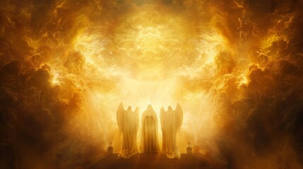 Canvas Print - trinity sunday background concept. holy spirits. with copy space. pentecost