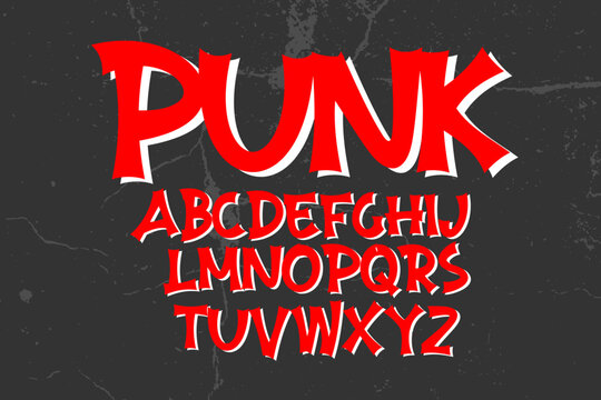 playful style childish font, alphabet letters and numbers vector illustration