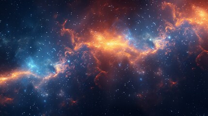 Wall Mural - A cosmic pattern design that integrates repeating motifs of stars and galaxies, creating a seamless and visually appealing representation of the universe.