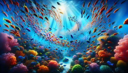 coral reef in ocean