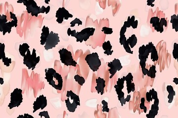 Illustration of a leopard print background in pink colors