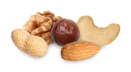 Sticker - Mix of different nuts isolated on white