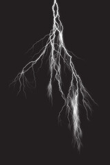 Wall Mural - lightning overlay. you can easily use cinematic storm lightning photo overlays in your work.