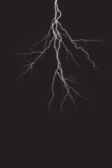 Wall Mural - lightning overlay. you can easily use cinematic storm lightning photo overlays in your work.