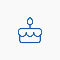 cake candle pastry holiday birthday icon