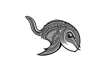 Sticker - illustration of a fish