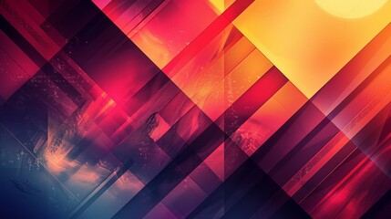 Wall Mural - a linear design background featuring abstract geometry, with lines that create a sense of depth and 