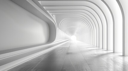 Wall Mural - an abstract linescape with optical perspective, featuring a series of converging lines that create a