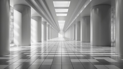 Wall Mural - a dimensional lines background with an abstract vanishing point, featuring linear abstraction and pe