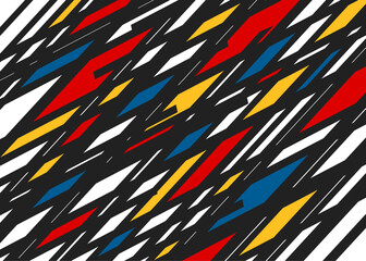 Poster - abstract background with colorful geometric and strip line pattern
