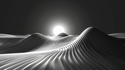 Wall Mural - an abstract horizon background with perspective drawing, featuring converging lines and depth illusi