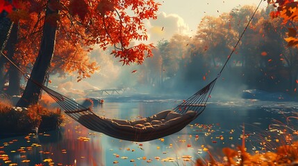 Hammock in autumn 