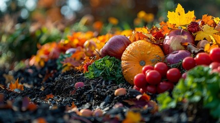 Poster - Highlight the benefits of composting organic waste to reduce landfill