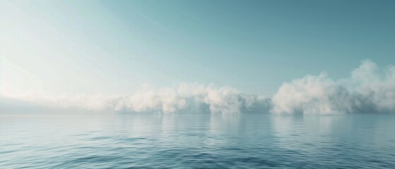 Wall Mural - The sky is blue and the water is calm