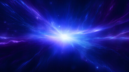 Wall Mural - Digital blue glowing high energy plasma force field in space poster background