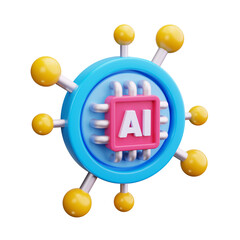 nanotechnology 3d render icon