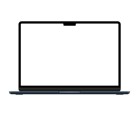 Poster - Realistic laptop mockup with blank screen isolated on white background, perspective laptop mock up different angles views