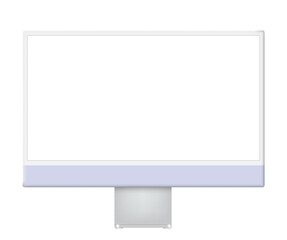 Poster - Realistic computer monitor isolated on transparent background. 