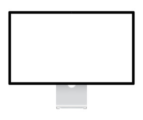 Poster - Realistic computer monitor isolated on transparent background. 