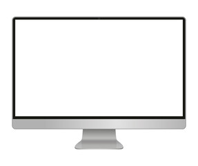 Poster - Realistic computer monitor isolated on transparent background. 