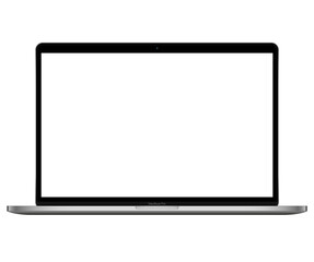 Poster - Realistic laptop mockup with blank screen isolated on white background, perspective laptop mock up different angles views