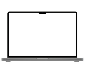 Poster - Realistic laptop mockup with blank screen isolated on white background, perspective laptop mock up different angles views