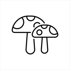 Canvas Print - Mushroom vector icon