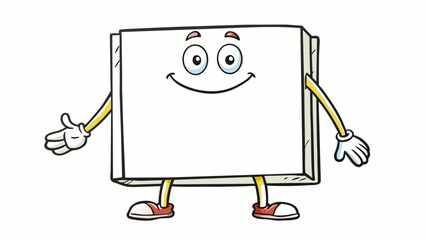 Aufkleber - A blank canvas white and featureless waiting to be filled with color and meaning.. Cartoon Vector.