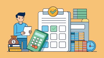 Poster - A budgeting programme designed for young adults with stepbystep instructions and tools to help them manage their finances. The programme includes a. Cartoon Vector.