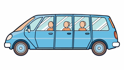 Poster - A car must have at least 4 doors with a maximum opening angle of 90 degrees for each and be able to comfortably seat 5 passengers.. Cartoon Vector.